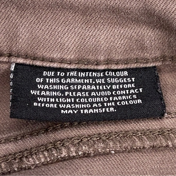 Size 10 David Bitton Buffalo Brown Stretch Jeans Soft Denim Neutral - Picture 11 of 13